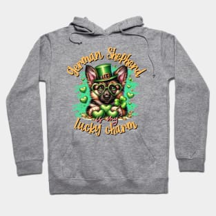 Charming Pup: German Shepherd St. Paddy's Delight Hoodie